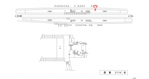 名鉄/西春駅//№147駅看板、位置図