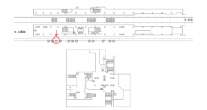 名鉄/小牧駅//№207駅看板、位置図