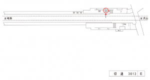 名鉄／切通駅／／№202駅看板、位置図