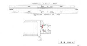 名鉄/西春駅//№218駅看板、位置図