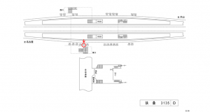 名鉄/扶桑駅//№117駅看板、位置図