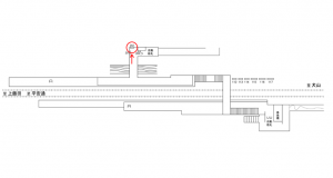 名鉄/間内駅//№202駅看板、位置図