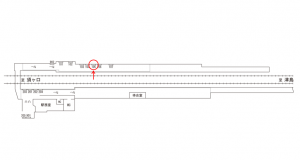 名鉄/七宝駅//№105駅看板、位置図