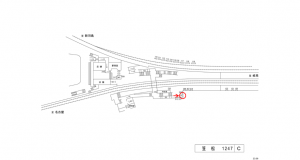 名鉄/笠松駅//№210駅看板、位置図
