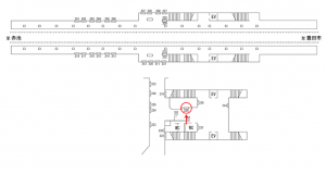 名鉄/浄水駅//№236駅看板、位置図