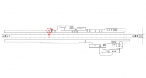 名鉄/木田駅//№129駅看板、位置図