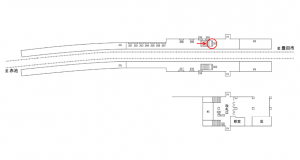 名鉄/米野木駅//№301駅看板、位置図