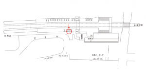 名鉄／西可児駅／／№227駅看板、位置図