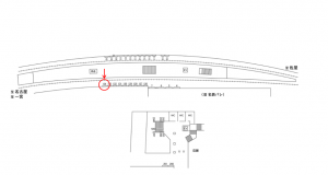名鉄/津島駅//№134駅看板、位置図