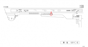 名鉄/栄生駅//№104駅看板、位置図