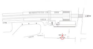 名鉄／西可児駅／／№102駅看板、位置図