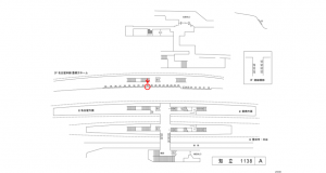 名鉄/知立駅//№241駅看板、位置図