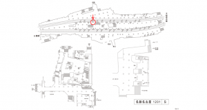 名鉄／名鉄名古屋駅／／№352駅看板、位置図