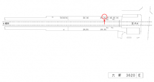 名鉄/六軒駅//№206駅看板、位置図