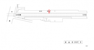 名鉄／犬山口駅／／№209駅看板、位置図