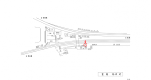 名鉄/笠松駅//№218駅看板、位置図
