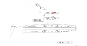 名鉄／柏森駅／／№248駅看板、位置図