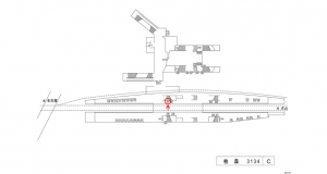 名鉄/柏森駅//№231駅看板、位置図
