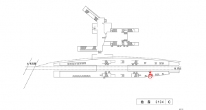 名鉄/柏森駅//№205駅看板、位置図