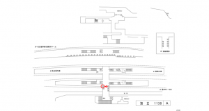 名鉄/知立駅//№226駅看板、位置図