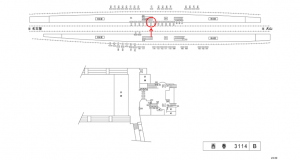 名鉄／西春駅／／№319駅看板、位置図
