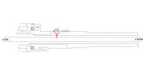 名鉄/西笠松駅//№102駅看板、位置図