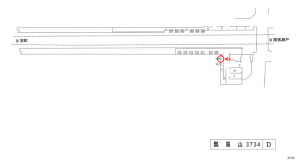名鉄/瓢箪山駅//№208駅看板、位置図