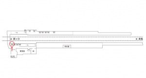 名鉄／七宝駅／／№203駅看板、位置図