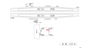 名鉄／扶桑駅／／№201駅看板、位置図
