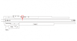名鉄／七宝駅／／№104駅看板、位置図