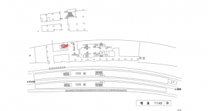 名鉄/鳴海駅//№225駅看板、位置図