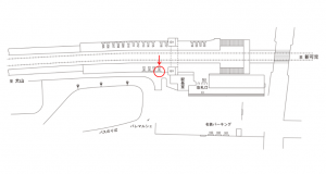 名鉄／西可児駅／／№226駅看板、位置図