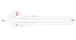 名鉄/西笠松駅//№201駅看板、位置図