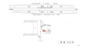 名鉄/西春駅//№301駅看板、位置図