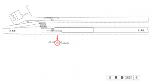 名鉄／三柿野駅／／№114駅看板、位置図