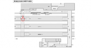 JR東海/沼津駅/№A-21№21駅看板、位置図