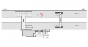 JR東海／瑞浪駅／№A-2№2駅看板、位置図