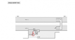 JR東海／原駅／№A-13№13駅看板、位置図