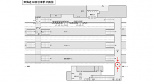 JR東海/沼津駅/№A-92№92駅看板、位置図