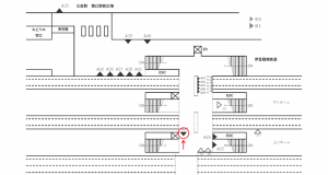 JR東海/三島駅/№A-24№24駅看板、位置図