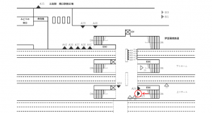 JR東海/三島駅/№A-25№25駅看板、位置図