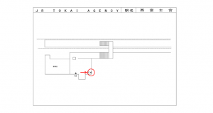 JR東海／西富士宮駅／№A-1№1駅広告、位置図