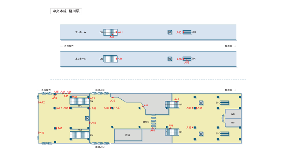 JR東海/勝川駅/駅看板設置図面