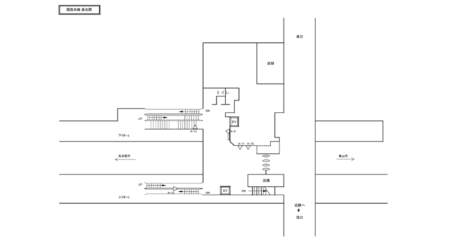 JR東海/桑名駅/駅看板設置図面