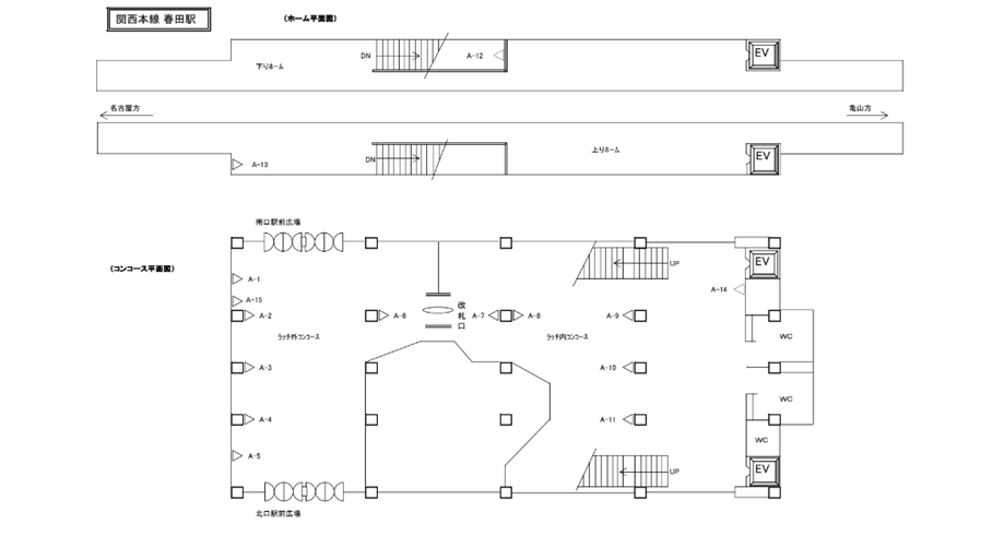 JR東海/春田駅/駅看板設置図面