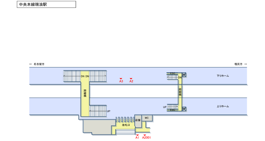 JR東海/瑞浪駅/駅看板設置図面