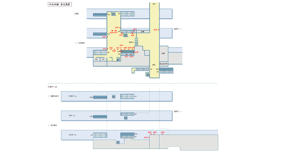 JR東海/多治見駅/駅看板設置図面
