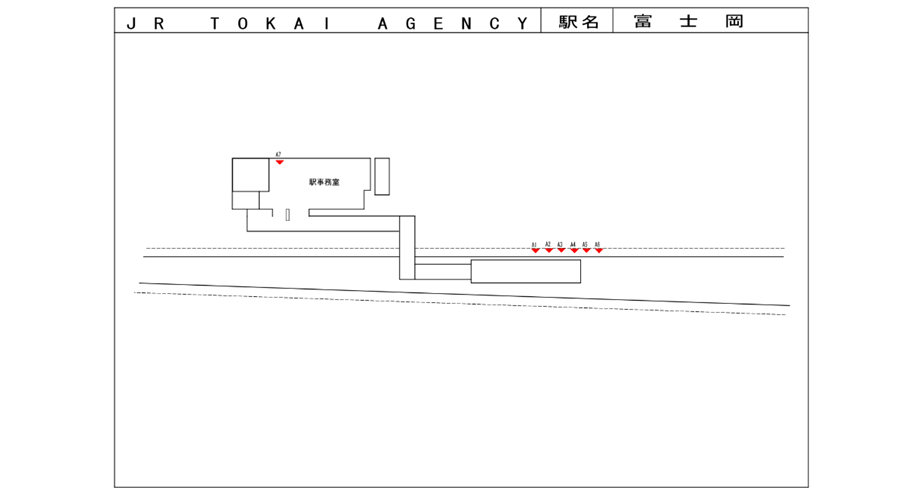 JR東海／富士岡駅／駅看板設置図面