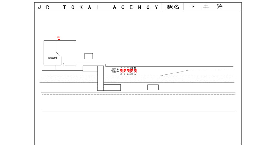 JR東海／下土狩駅／駅看板設置図面