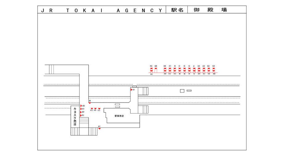 JR東海／御殿場駅／駅看板設置図面